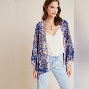 Kachel x Anthropologie Jasmine Blue Floral Printed Kimono